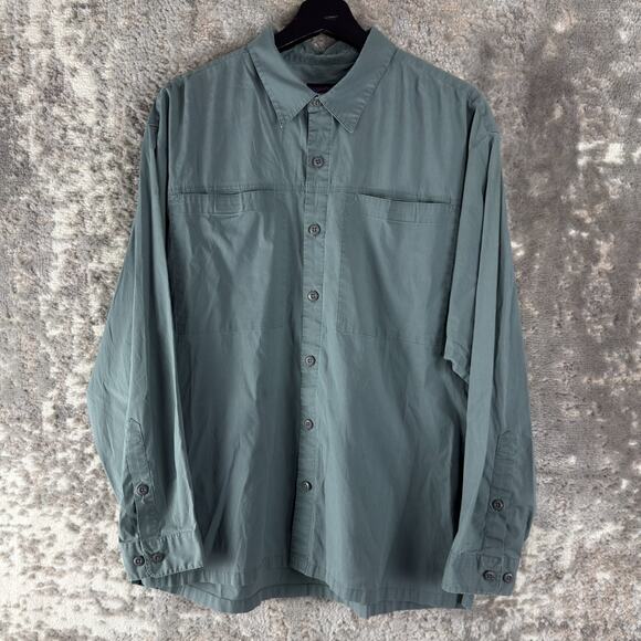 Patagonia Other - Patagonia Sz M Organic Cotton Casual Button Shirt Gray Long Sleeve Collar Pocket